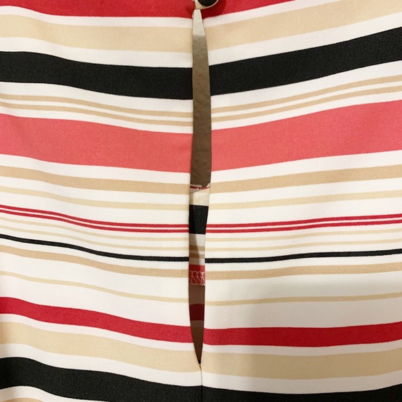 New York and Company (size XL) Sleeveless, Pleated, Ruffled Collar, Pencil Dress - Picture 8 of 13